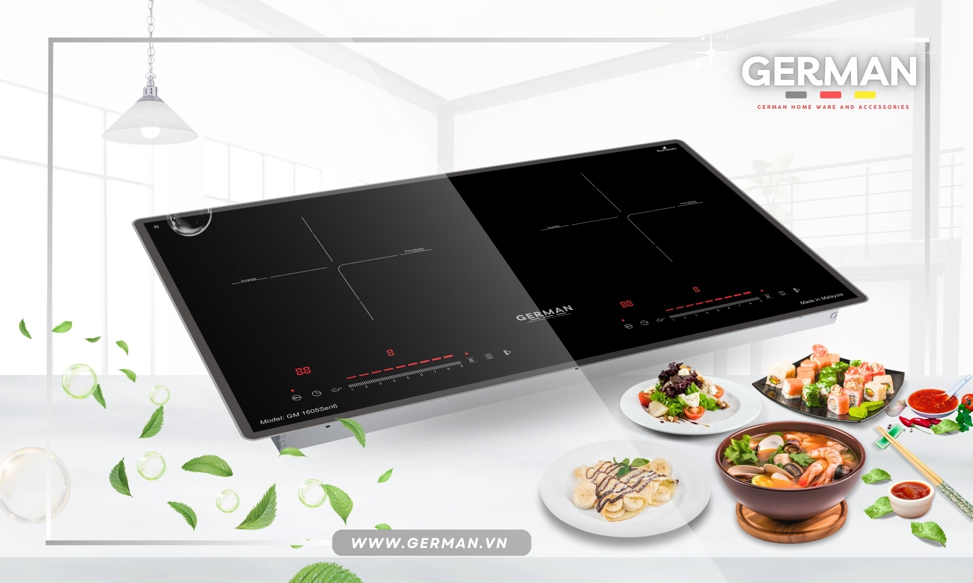  Bếp Từ Đôi German GM 1605Seri6