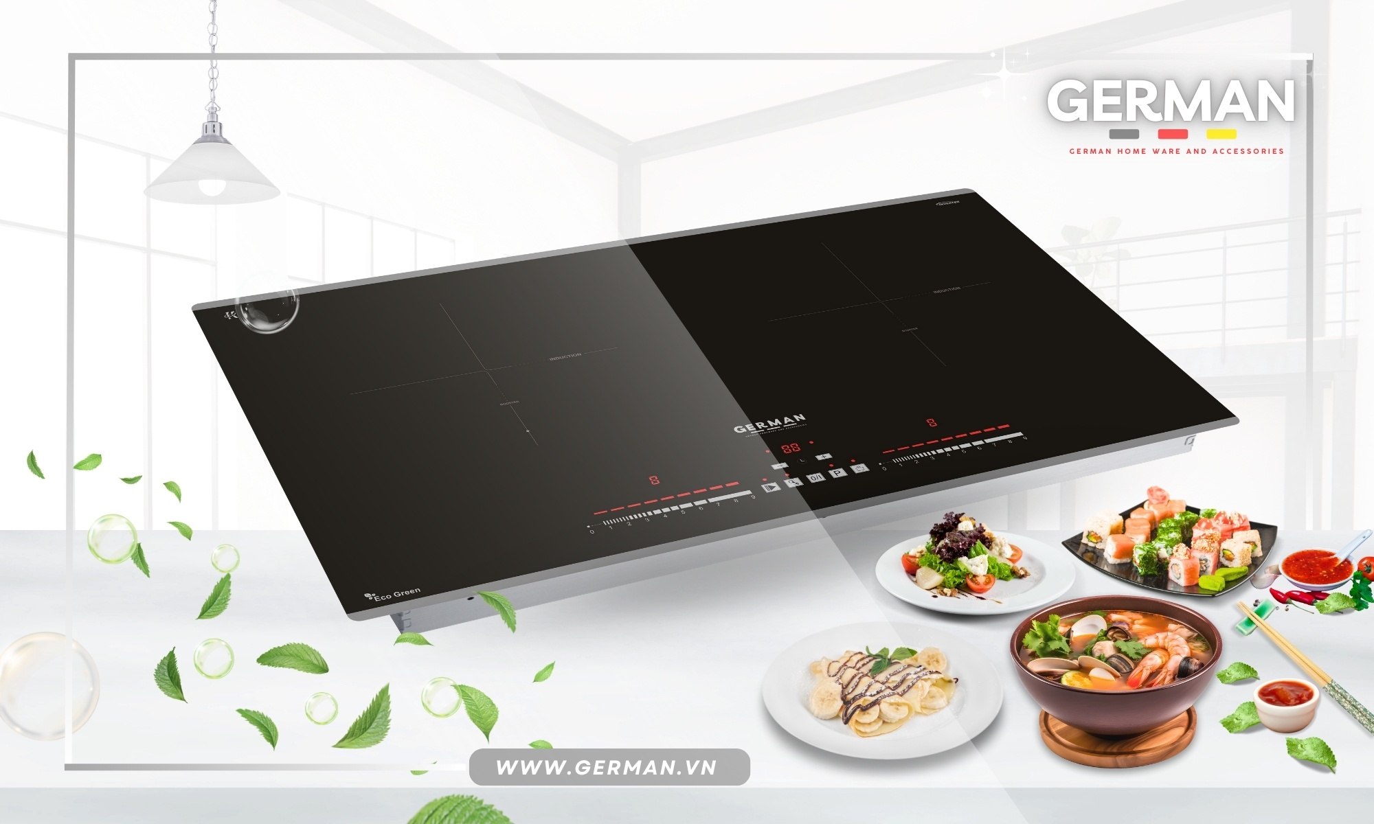  Bếp Từ Đôi German GM 982i
