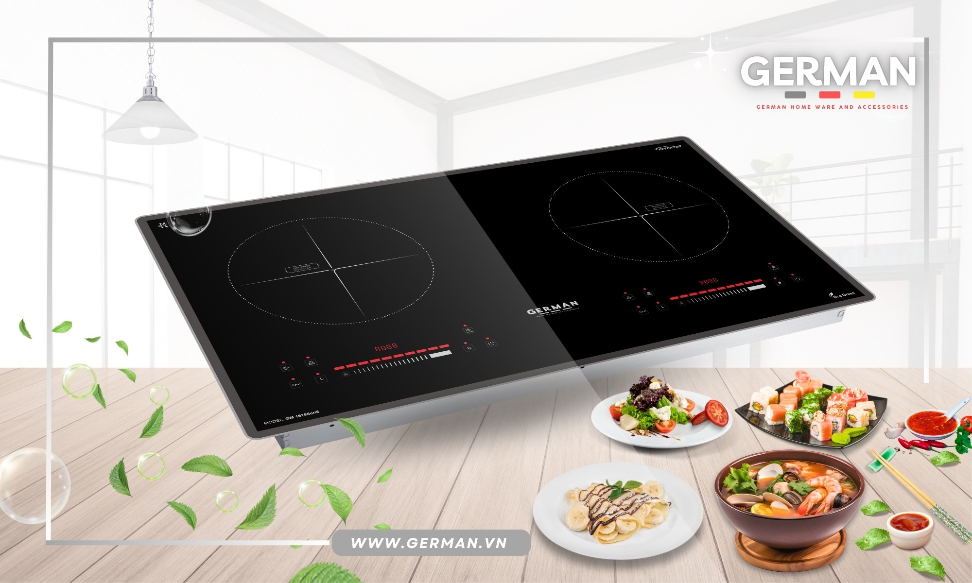  Bếp Từ Đôi German GM 1618Seri8