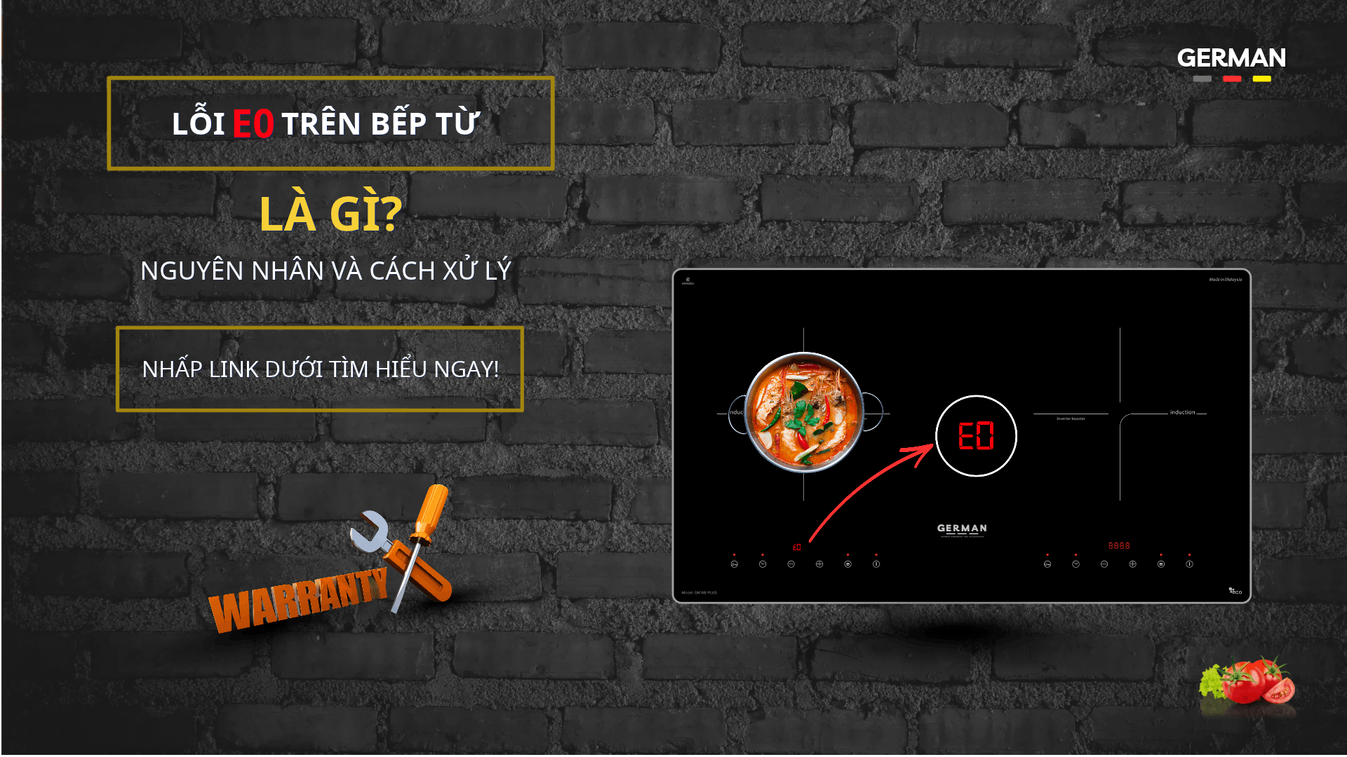 Lỗi E0 bếp từ là gì? Nguyên nhân và cách xử lý