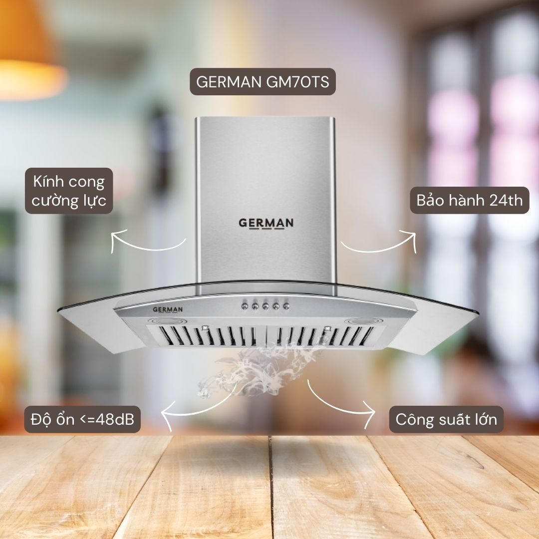  Máy Hút Mùi German GM70TS / GM90TS
